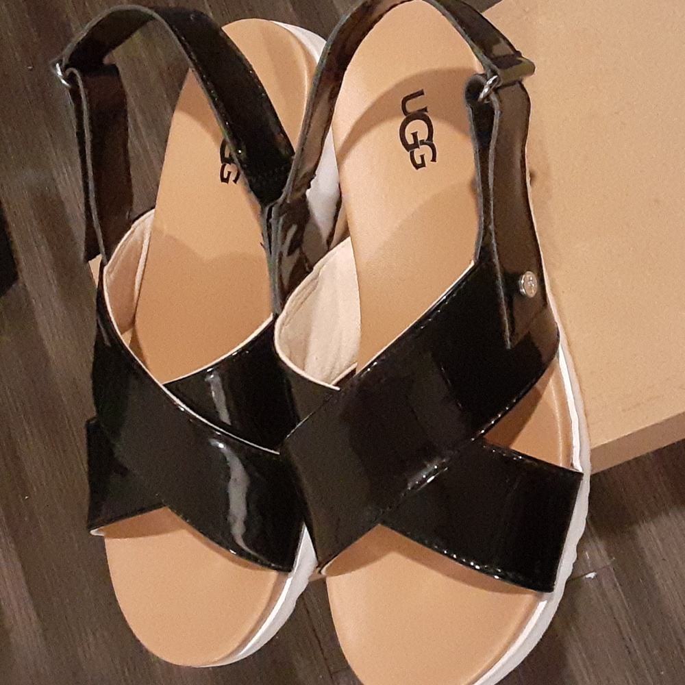 Girls Size 4 Black Patent Leather Sandal